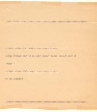 Illustration for article titled This Message from NORAD Announced Global Nuclear War—In 1971